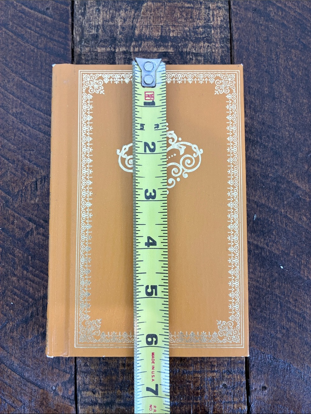 Ornate GoldAccent Mustard Hardcover Journal 1977 Inscription 70s Hardback Yellow - Picture 8 of 8